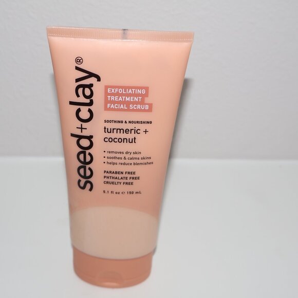 Seed + Clay Turmeric + Coconut Exfoliating Treatment Facial Scrub – 5.1 fl oz - Picture 3 of 5
